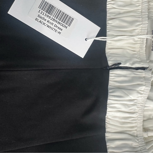 NWT Reformation Sadie Knit Mini Dress Medium Black/White Two Tone Back Zip - Picture 10 of 11